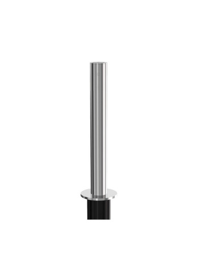 Stainless steel bollard Ø 89 mm, retractable with manual lifting/lowering, Triangular closure, 900 mm above ground. Buy in the online store.