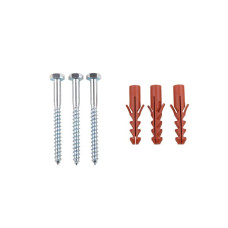 Mounting material set for flexible posts FB