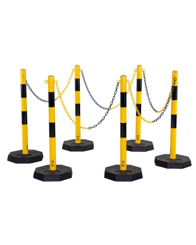 Chain post set yellow-black. Buy in the online store.