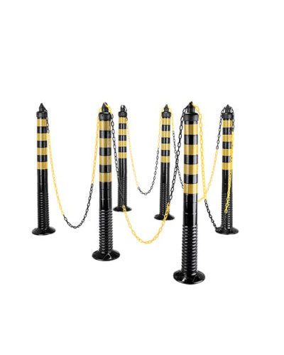 Set Flexible Posts, Barrier Posts black-yellow 100 cm. Buy in the online store.