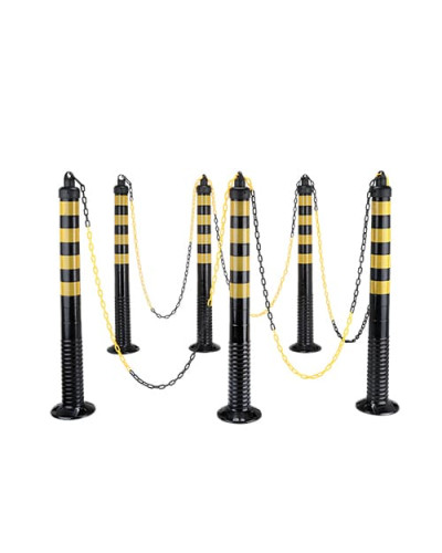Set Flexible Posts, Barrier Posts black-yellow 100 cm. Buy in the online store.