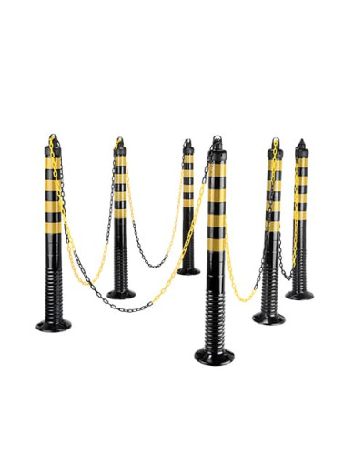 Set Flexible Posts, Barrier Posts black-yellow 100 cm. Buy in the online store.