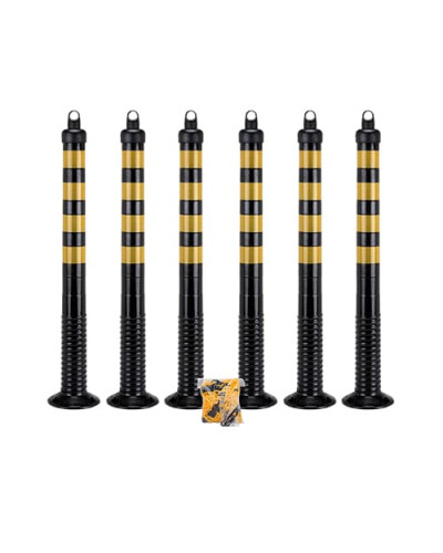 Set Flexible Posts, Barrier Posts black-yellow 100 cm. Buy in the online store.