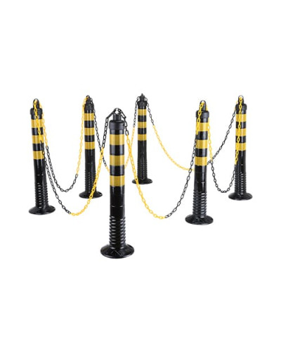 Set Flexible Posts, Barrier Posts black-yellow 75 cm. Buy in the online store.