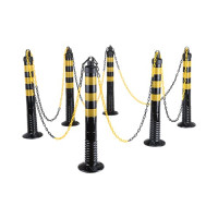 Set Flexible Posts, Barrier Posts black-yellow 75 cm                