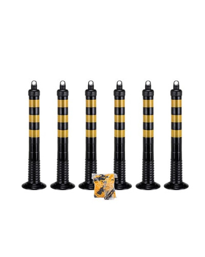 Set Flexible Posts, Barrier Posts black-yellow 75 cm. Buy in the online store.