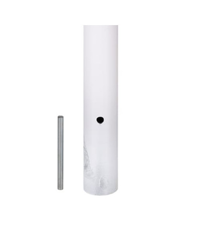 Barrier post made of steel, for setting in concrete, with 2 red reflective foils. Buy in the online shop.