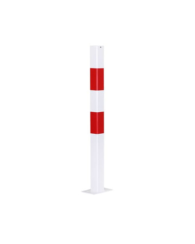 Barrier post 70x70 mm, for bolting on, for indoor use, with 2 red reflective foils. Buy in the online shop.