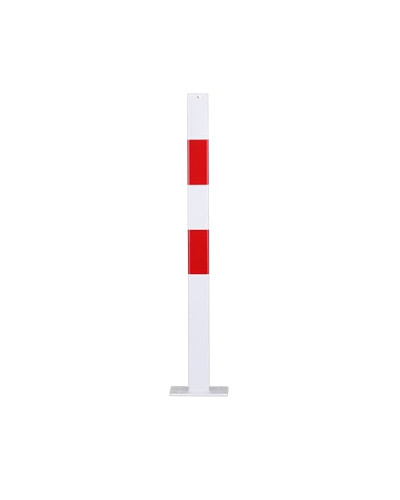 Barrier post 70x70 mm, for bolting on, for indoor use, with 2 red reflective foils. Buy in the online shop.