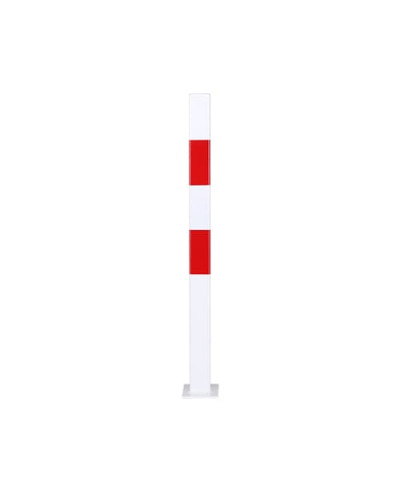 Barrier post 70x70 mm, for bolting on, for indoor use, with 2 red reflective foils. Buy in the online shop.