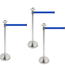 People guidance system demarcation stand blue