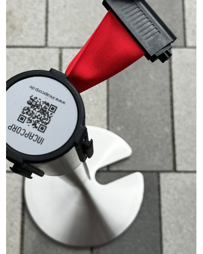 Order demarcation stand, belt post stackable, drawstring red 3 m