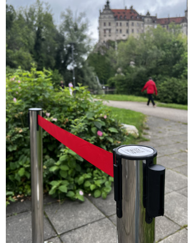 People guidance system with belt, 2x3 m red. Buy in the online store.