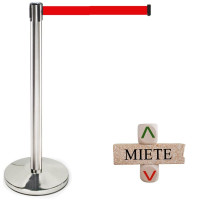 Rent a demarcation stand elegant, 3 m tape RED