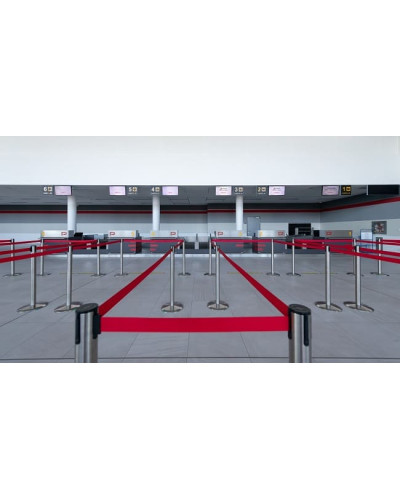 Rent a demarcation stand elegant, 3 m tape RED. Rent in the online store.