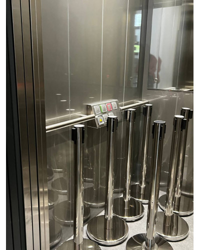 Buy Online Shop Demarcation stand set 4 pieces, 3 m tape BLACK