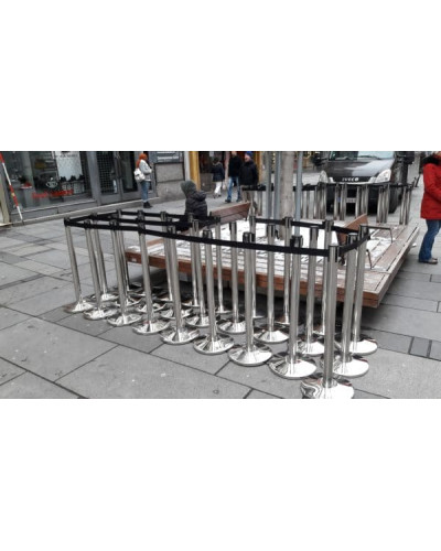 Rent a demarcation stand elegant, 3 m tape BLACK. Rent in the online store.