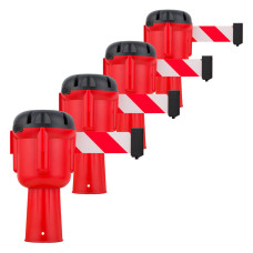 Traffic cone attachment with barrier tape red/white hatched, 10 m