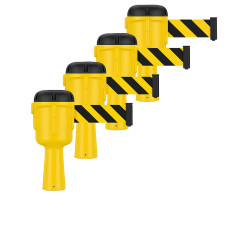 Traffic cone attachment with barrier tape yellow/black hatched, 10 m