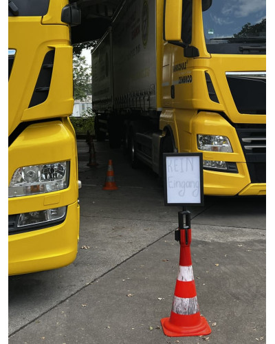 Traffic cone topper 3 m, red/white strap, red cassette . Buy in the online store.