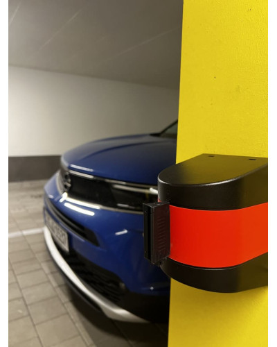 Wall Mount Barrier, strap red/white 10 m . Buy in the online store.