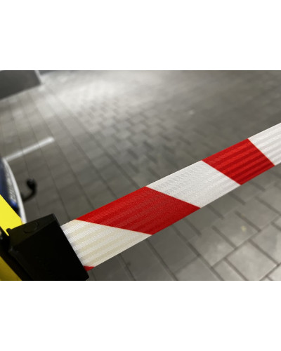 Wall Mount Barrier, strap red/white 10 m . Buy in the online store.