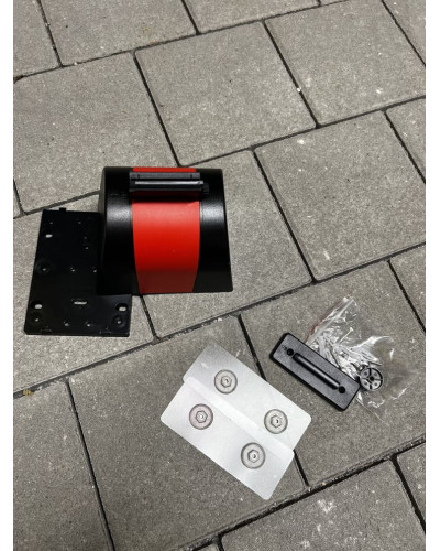 Wall Mount Barrier, strap red/white 10 m . Buy in the online store.