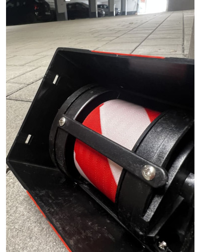 Wall Mount Barrier, strap red/white 10 m . Buy in the online store.