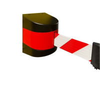Wall Mount Barrier, strap red/white 10 m 