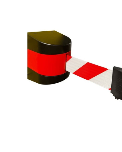 Wall Mount Barrier, strap red/white 10 m . Buy in the online store.