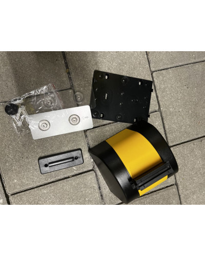 Wall Mount Barrier, strap black/yellow 10 m . Buy in the online store.