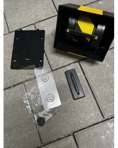 Wall Mount Barrier, strap black/yellow 10 m . Buy in the online store.