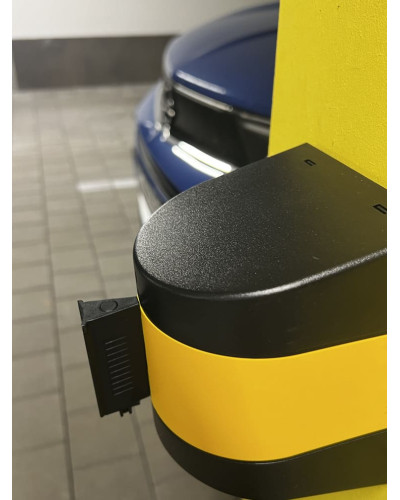 Wall Mount Barrier, strap black/yellow 10 m . Buy in the online store.