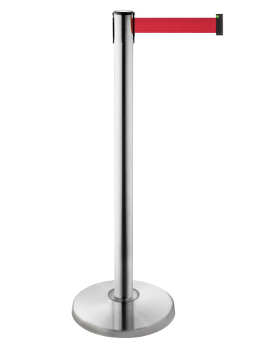 People guidance system barrier post, 3 m drawstring RED . Buy in the online store.