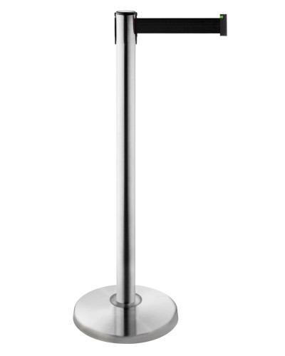 People guidance system barrier post, 3 m drawstring BLACK . Buy in the online store.