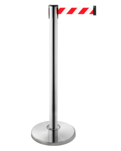 People guidance system barrier post, 3 m drawstring RED/WHITE. Buy in the online store.
