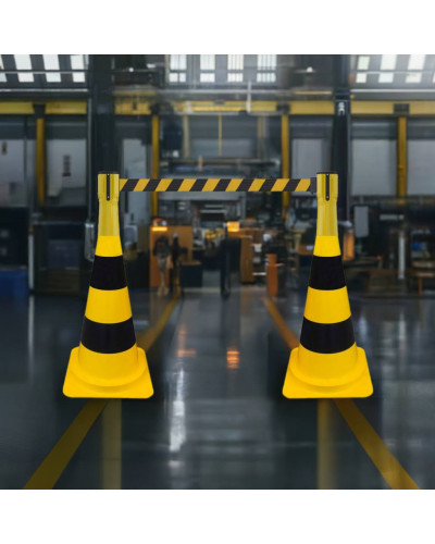 Traffic cone topper 3 m, black/yellow strap, yellow cassette . Buy in the online store.