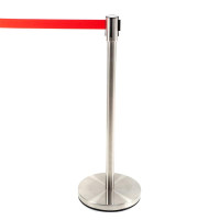 Demarcation stand made of stainless steel, 2 m drawstring RED  