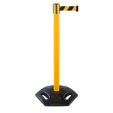 Demarcation outdoor barrier post yellow, belt yellow/black 