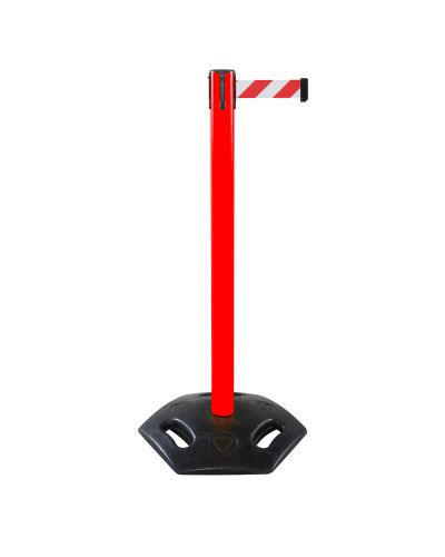 Demarcation outdoor barrier post red, belt red/white. Buy in the online store.