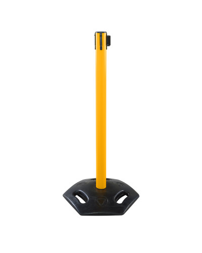 Demarcation outdoor barrier post yellow, belt yellow/black. Buy in the online store.