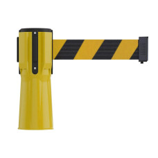Traffic cone topper 3 m, black/yellow strap, yellow cassette 