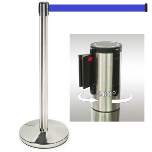 Stainless steel belt post with 360 degree rotating head: the perfect solution for your queue management 