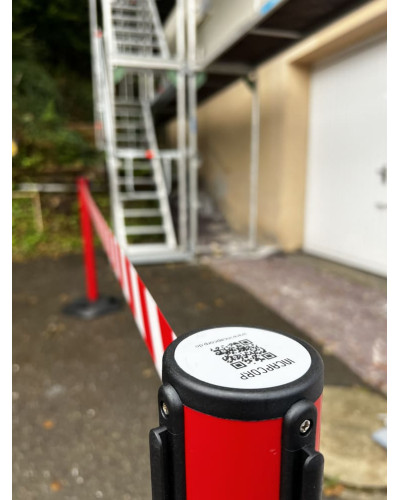 Demarcation stand with drawstring red/white. Buy in the online store.