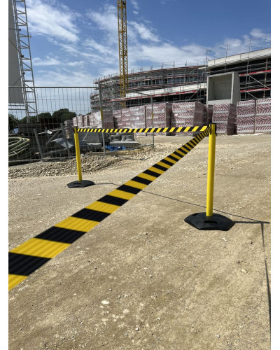 Demarcation outdoor barrier post yellow, belt yellow/black. Buy in the online store.