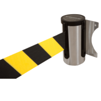 Wall Mount Barrier chrome, black/yellow 