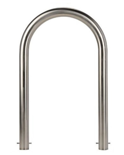 Bicycle support bracket single parker Ø 48 x 2.0 mm made of stainless steel for setting in concrete. Buy in the online store