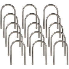 SET of 15x bicycle support brackets made of stainless steel for setting in concrete, diameter 48 mm 