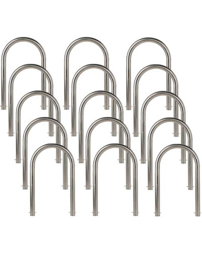 Buy Online Shop SET of 15x bicycle support brackets made of stainless steel for setting in concrete, diameter 48 mm