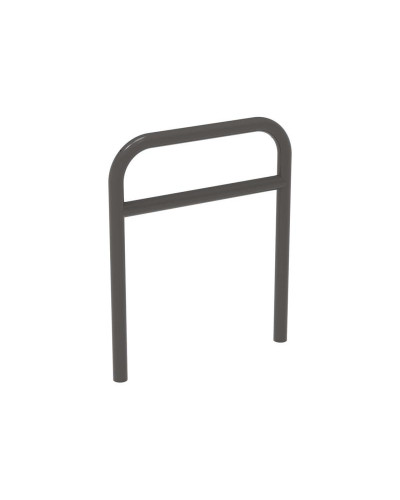 Buy bicycle rack with crossbar 700x850 mm (total height 1030 mm), round tube 50 mm, powder-coated, grey, for embedding in concrete – Robust bicycle racks for safe parking